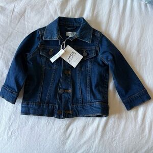 NWT Janie & Jack - blue cotton denim button up jacket girl boy 12-18 months